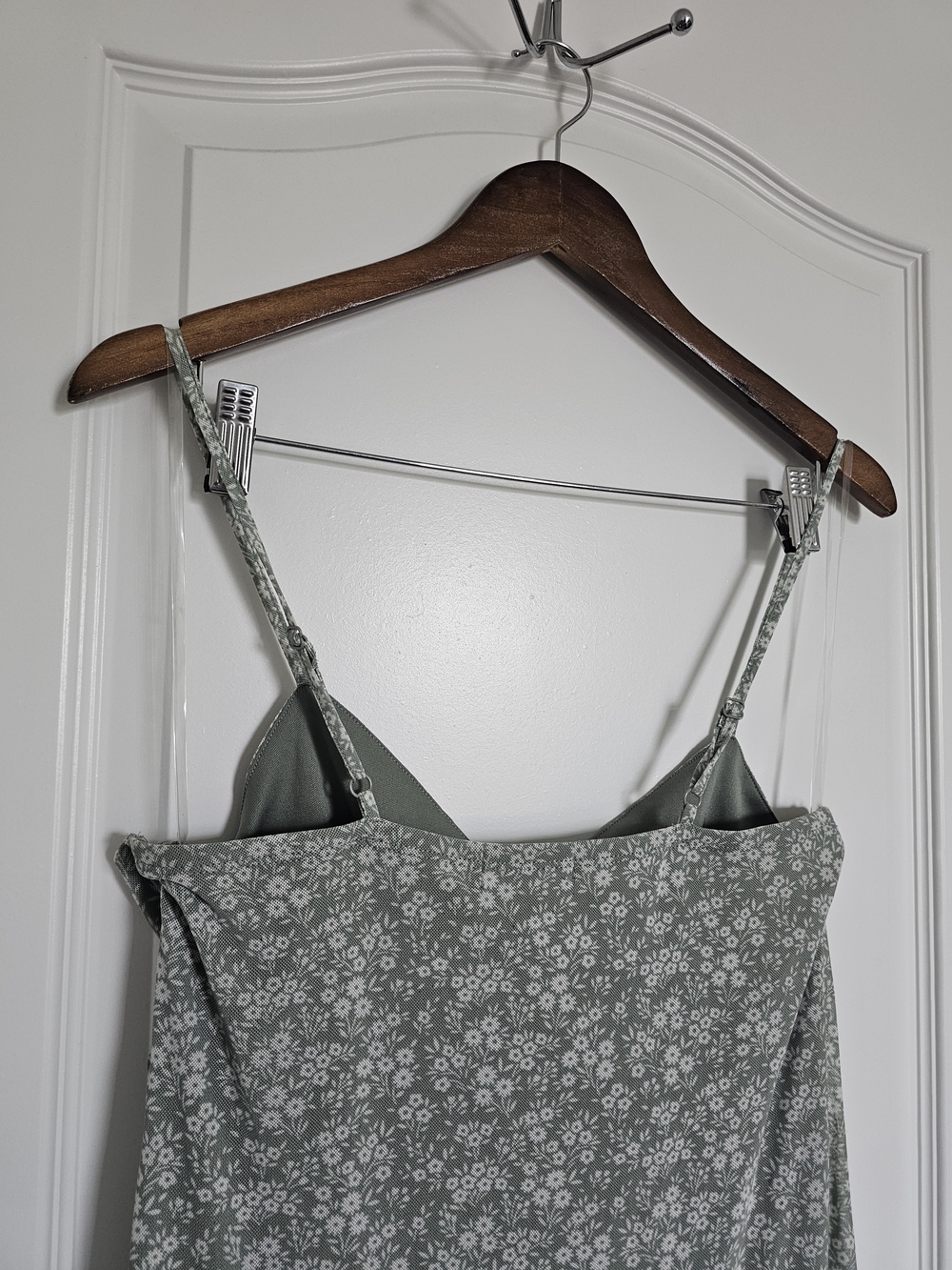 Cottagecore Sage Green Floral Strappy Maxi Dress - Picture 9 of 9